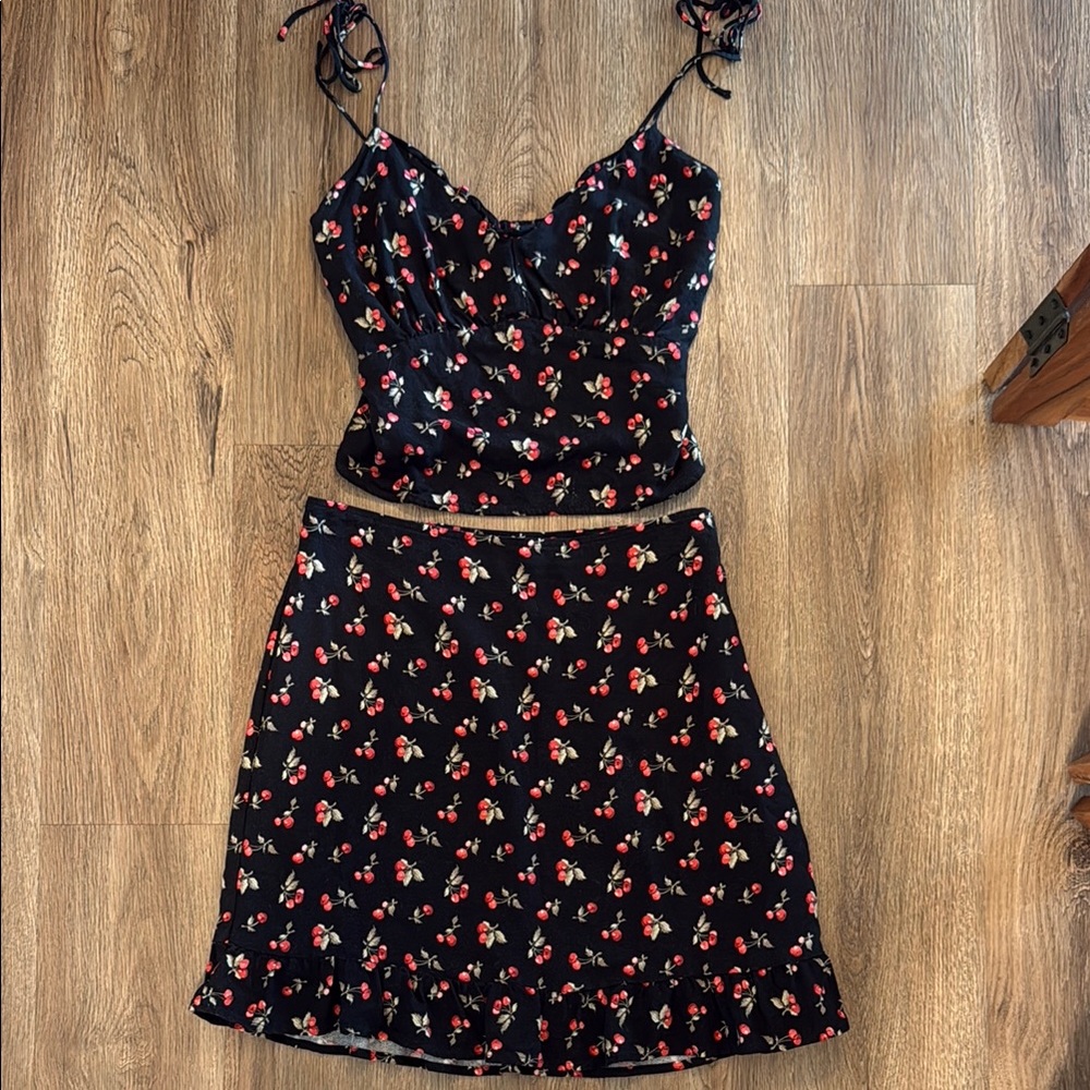 Abercrombie & Fitch Black Cherry Skirt Set